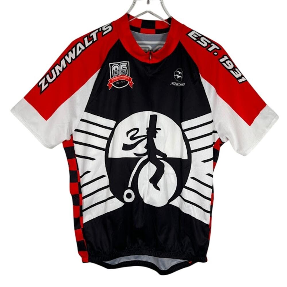 ZOCA Men's 1/4 Zip Graphic Print Cycling Jersey XL Short Sleeve Activewear